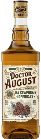 Настойка горькая Доктор август на кедровых орешках (DOKTOR AUGUST) 0,5 л. 40%