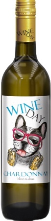 Вино сортовое ординарное Шардоне полусладкое белое серия WineDay 0,75 л. 12%