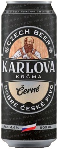 Пиво Карлова Крчма Черный темное пастер. фильтр. ж/б 0,5 л. 4,4%