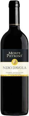 Вино ординарное Монте Пьетрозо Неро д'Авола Сицилия сухое красное 0,75 л. 13,5%
