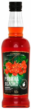 Плодовая алкогольная продукция полусладкая "Рябина, яблоко" 0,5 л. 12,5%