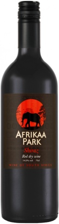 Вино сортовое ординарное Африкаа Парк Шираз сухое красное 0,75 л. 13%
