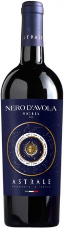 Вино сортовое ординарное Неро д'Авола. Астрале сухое красное 0,75 л. 7,5-13%