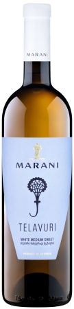 Вино ординарное Телавури Марани белое п/сл 0,75 л. 11,5%