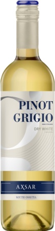 Вино сортовое ординарное Пино Гриджио белое сухое серия Ахсар  0,75 л. 10,5-12%