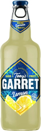 Напиток изготовленный на основе пива ТОНИ’С ГАРРЕТ Хард Лимон ст/б  0,4 л. 4,6%