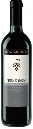 Вино сортовое ординарное Боккантино Неро д' Авола Сицилия сухое красное 0,75 л. 13%
