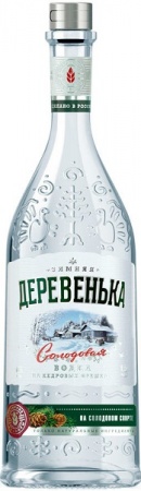 Водка особая Зимняя деревенька кедровая на солодовом спирте Альфа 0,5 л. 40%