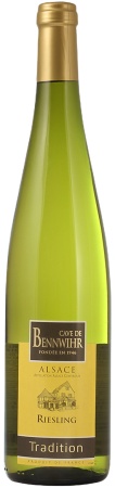 Вино сортовое выдержанное Эльзас Кав де Бенвир Рислинг Традисьон бел. сух. 0,75 л. 12,5%