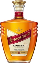Российский коньяк пятилетний ДУБРОВСКИЙ 0,5 л. 40%
