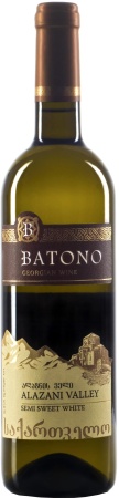 Вино ординарное Алазанская Долина п/сл. бел. серия "Батоно" 0,75 л. 10%