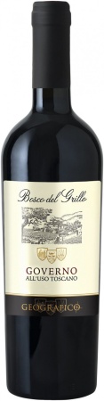 Вино выдержанное Боско дель Грилло Говерно алл' Узо Тоскано сухое красное 0,75 л. 13%