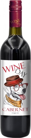 Вино сортовое ординарное Каберне сухое красное серия WineDay 0,75 л. 12%