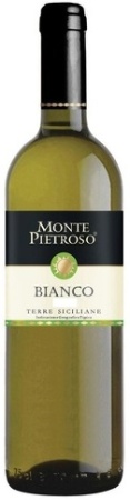 Вино ординарное Монте Пьетрозо Бьянко Терре Сичилиане сухое белое 0,75 л. 12,5%