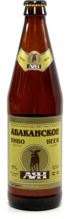 Пиво "Абаканское" светлое непаст. фильтр. бут. 0,5 л. 4,8%