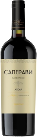 Вино сортовое марочное Саперави красное сухое серия Ахсар  0,75 л. 10,5-13%