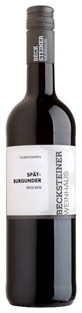 Вино сортовое ординарное Бекштайнер Вайнхаус Шпэтбургундер кр. сух 0,75 л. 13%