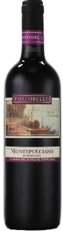 Вино сортовое ординарное Портобелло Монтепульчано д' Абруццо сухое красное 0,75 л. 12,5%