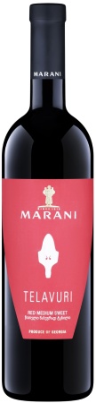 Вино ординарное Телавури Марани красное п/сл 0,75 л. 11,5%