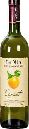 Плодовая алкогольная продукция Дерево жизни Абрикос полусладкая  0,75 л. 12%