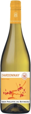 Вино сортовое выдержанное Барон Филипп де Ротшильд Шардоне регион Лангедок-Руссильон сухое белое 0,75 л. 13%