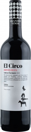 Вино сортовое ординарное с указанием серии Эль Цирко,«Каберне Совиньон» сухое красное 0,75 л. 13,5%