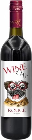 Вино ординарное полусладкое Красное серия WineDay 0,75 л. 12%