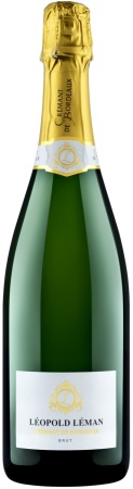 Вино игристое выдержанное Леопольд Леман Креман де Бордо бел. брют 0,75 л. 12%