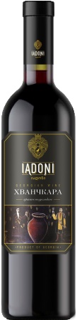 Вино ординарное Хванчкара кр. п/сл торговой марки Иадони 0,75 л. 11,5%