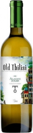 Вино ординарное Старый Тбилиси Алазани бел. п/сл.  0,75 л. 10-12%