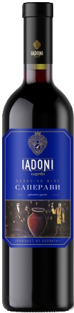 Вино сортовое ординарное Саперави кр. сух. торговой марки Иадони 0,75 л. 12%