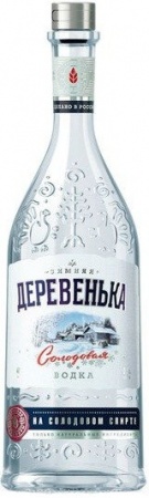 Водка Зимняя деревенька на солодовом спирте Альфа 0,5 л. 40%