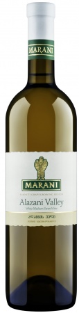 Вино ординарное п/сл белое Алазанская долина торговой марки Марани 0,75 л. 12%