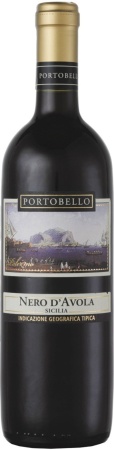 Вино сортовое ординарное Портобелло Неро д' Авола Сицилия сухое красное 0,75 л. 12,5%