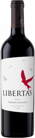 Вино сортовое ординарное из региона Центральная долина Либертас Каберне Совиньон  красное сухое 0,75 л. 12,5%