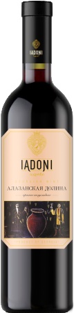 Вино сортовое ординарное Алазанская долина кр. п/сл торговой марки Иадони 0,75 л. 12%