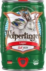 Пиво светлое Вольпертингер Лагер фильтр. пастер. (Wolpertinger Lager) металл.бочка 5 л. 4,9%