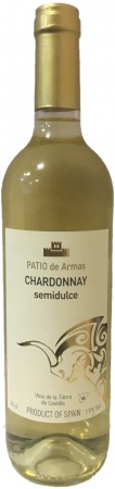 Вино ординарное сортовое Шардоне бел. п/сл. региона Кастилья Ла Манча серии Патио де Армас 0,75 л. 11%