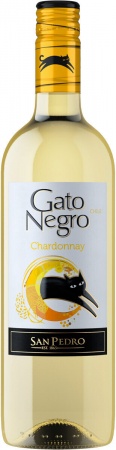 Вино молодое Гато Негро Шардоне сухое белое 0,75 л. 7,5-12,5%