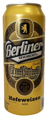 Пиво светлое История Берлина Пшеничное / Berliner Geschichte Hefeweizen, пастер, нефильтр ж/б 0,5 л. 5,2%