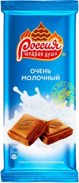 Шоколад Россия 90/82гр молочный