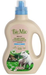 Гель и пятновыводитель BioMio BIO GEL 2-IN-1 для стирки белья. б/запаха 900 мл