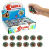 Игрушка 1toy Жмяка шар игольчатый с разноцветными шариками 6,5 см