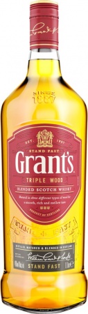 Виски шотландский купажированный Грантс Трипл Вуд 3 года выдержки 0,7 л. 40%