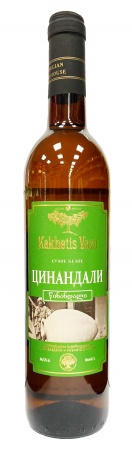 Вино выдержанное сортовое регион Кахетия сухое белое "Цинандали" серии Kakhetis Vazi 0,7 л. 12%