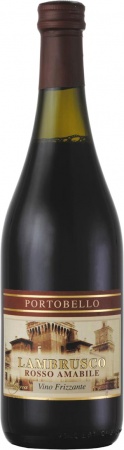 Вино игристое жемчужное Портобелло Ламбруско Россо Эмилья п/сл красное 0,75 л. 8%