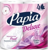 Туалетная бумага Папия 4-х слойная, 4шт Deluxe Dolce Vita