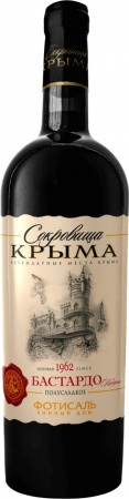 Вино Сокровища Крыма Бастардо Каберне кр.п/сл. 0,75 л. 10-12%