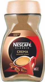 Нескафе Классик Крема (растворимый кофе) ст/б 95г