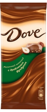 Шоколад молочный Dove Фундук дробленый 90г
